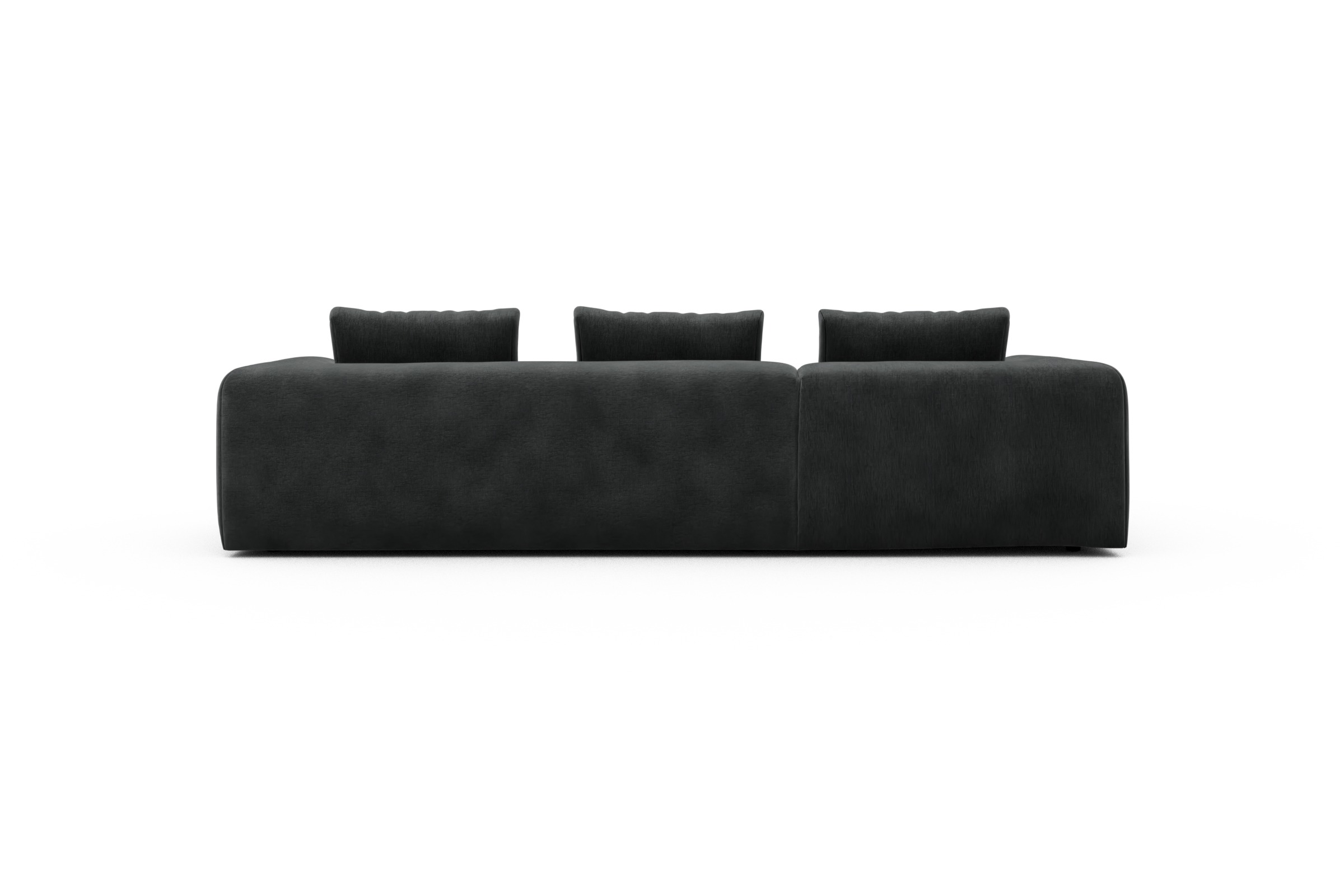Ecksofa Fred Chaiselongue links mit 2,5-Sitzer Smooth-Deep-Warm-Grey