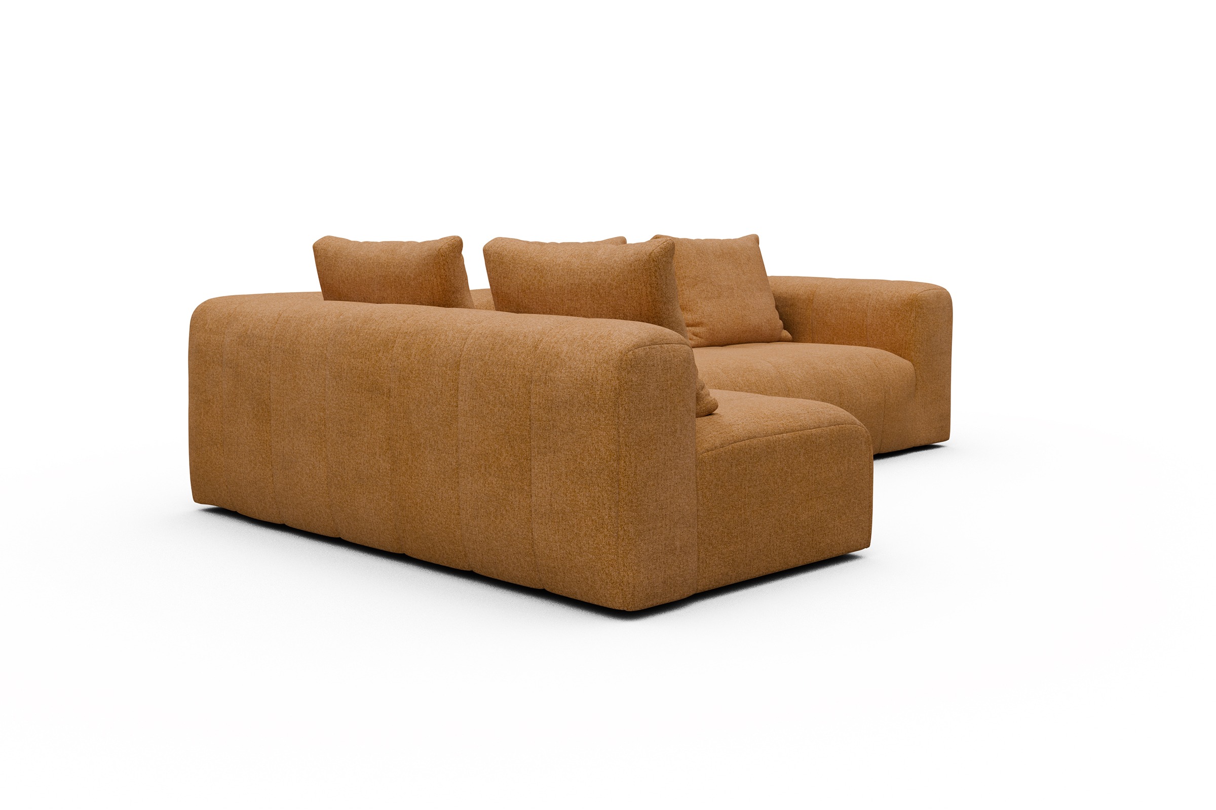 Ecksofa Hugo 2x 2,5-Sitzer Armlehne rechts Casone-Warm-Yellow