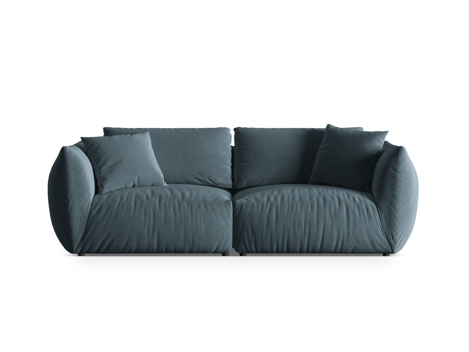 Micadoni Sofa Chris 4-Sitzer Samt Pastellblau