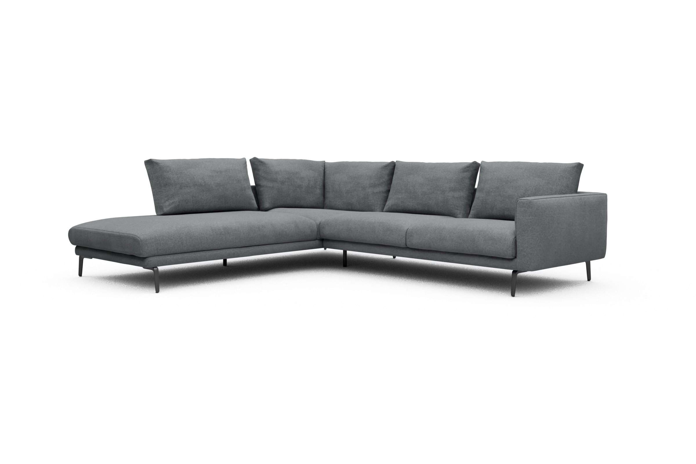 Ecksofa Karl Relax-Ecke links mit 2,5-Sitzer Casone-Gravel-Grey
