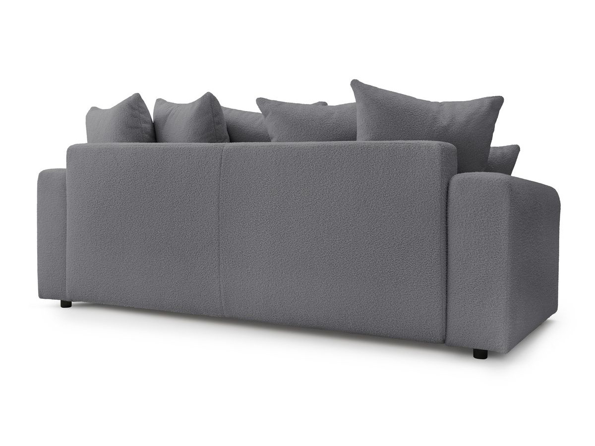 Bobochic Envy Schlafsofa 3-Sitzer mit Bettkasten Bouclé-Stoff Dunkelgrau