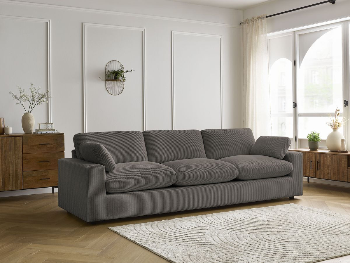 Bobochic Belair Sofa 4-Sitzer Cordsamt Taupe