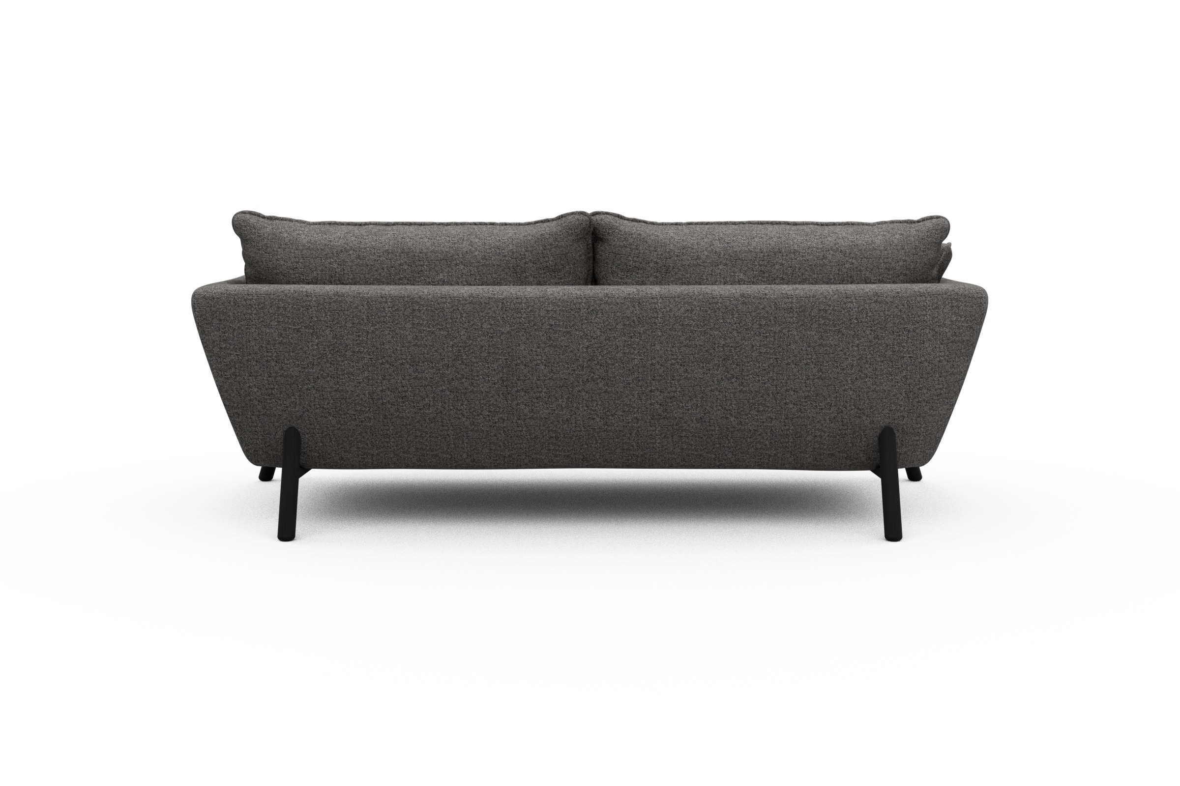 Sofa Emil PREMIUM 3-Sitzer Beinfarbe Eiche Schwarz Carreno-Salt-and-Pepper