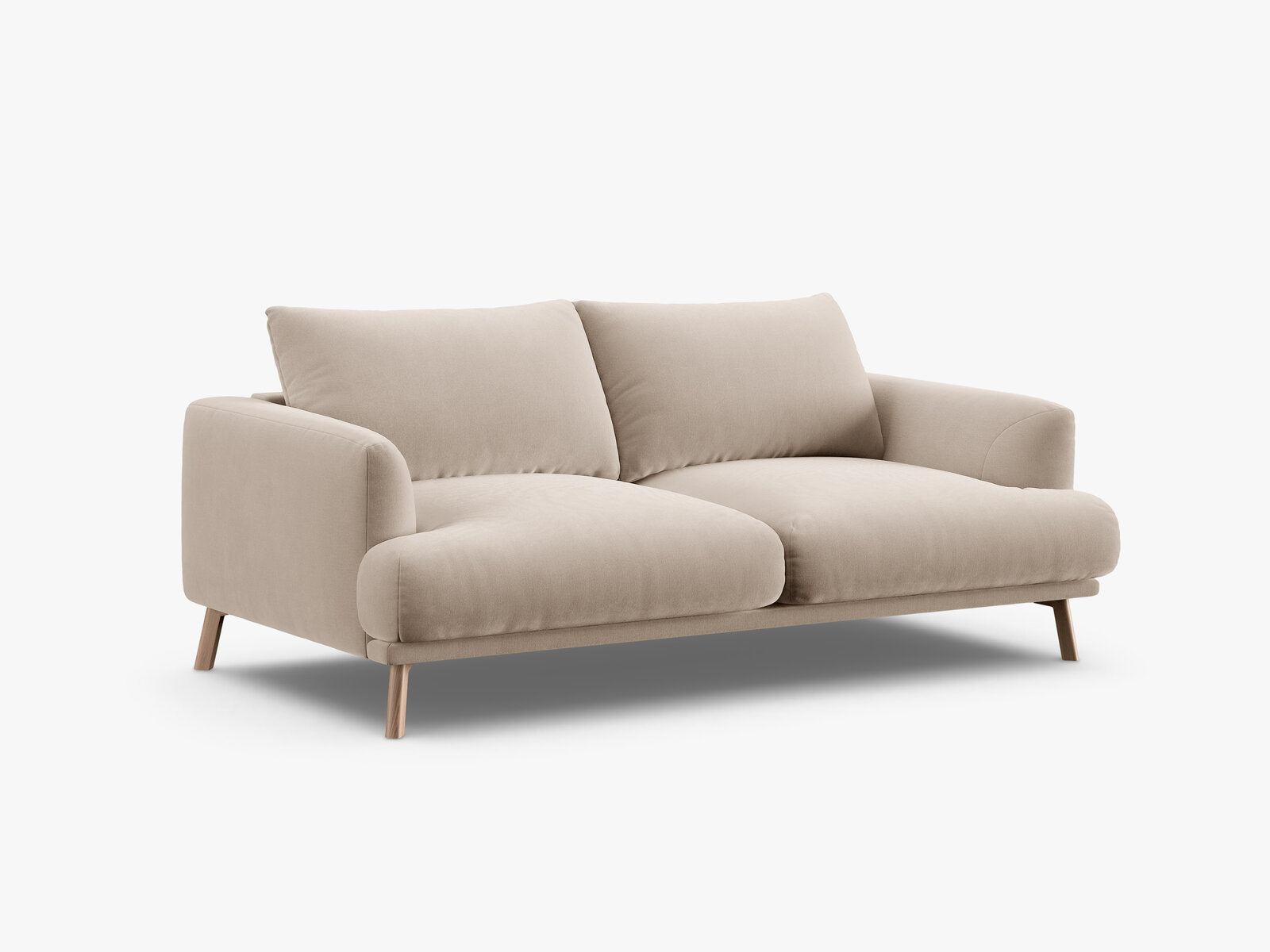 Micadoni Sofa Naomi 2-Sitzer Samt Salvador Beige