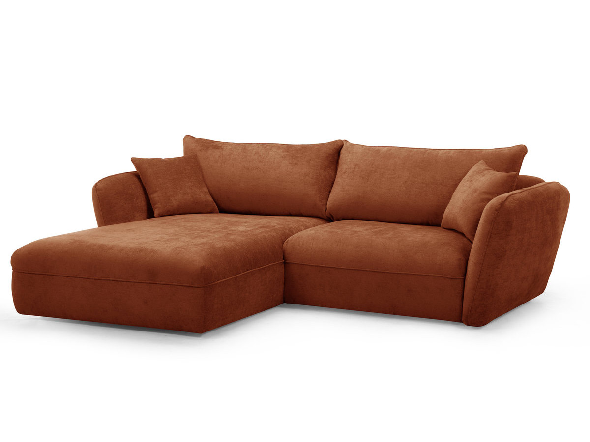 Bobochic Luigi Ecksofa Strukturstoff Orange Ecke links