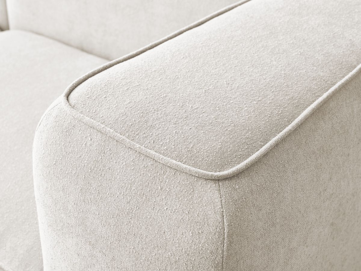 Bobochic Zephyr Ecksofa 260 × 165 cm Strukturstoff Weiß Ecke links