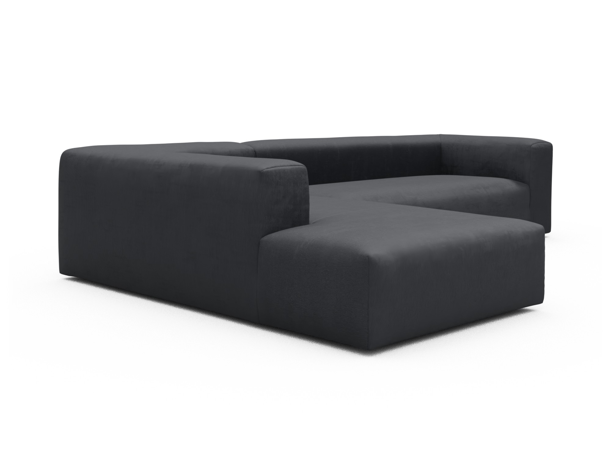 Skandi Home Ecksofa Fred Relax-Ecke links mit 2,5-Sitzer Cordufine-Slate-Grey moebelfaktor