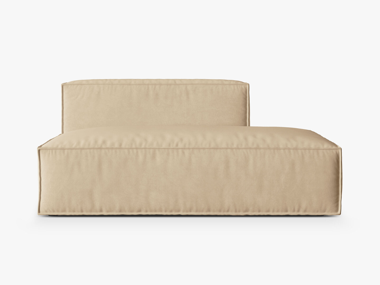 Micadoni Modul Nuria 3-Sitzer Rechts Samt Nude