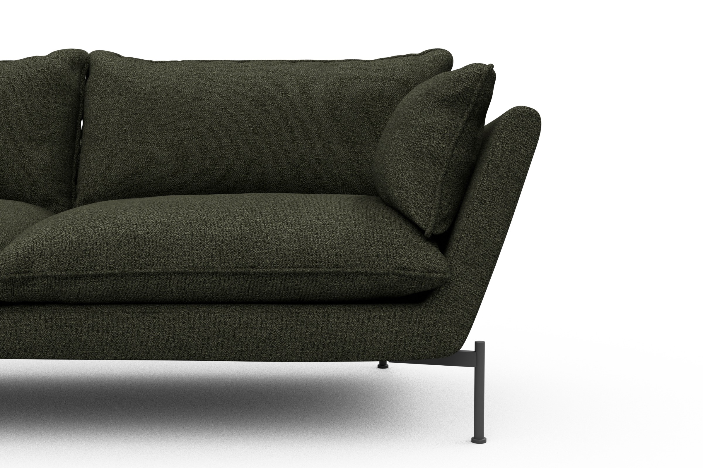 Sofa Anton PREMIUM 3-Sitzer Boucle-Forest-Green