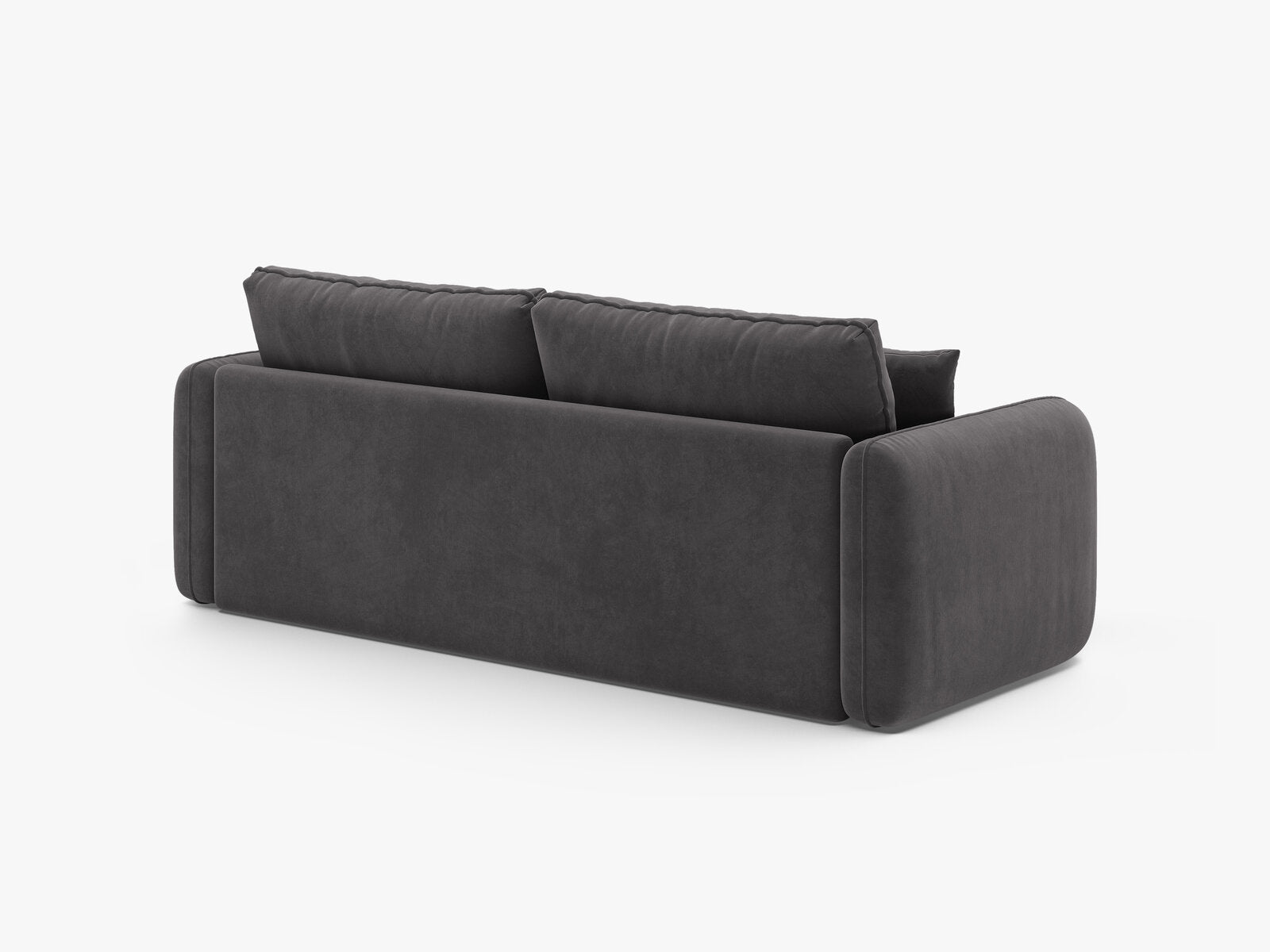 Micadoni Sofa mit Schlaffunktion Dormi 3-Sitzer Samt Salvador Dunkelgrau