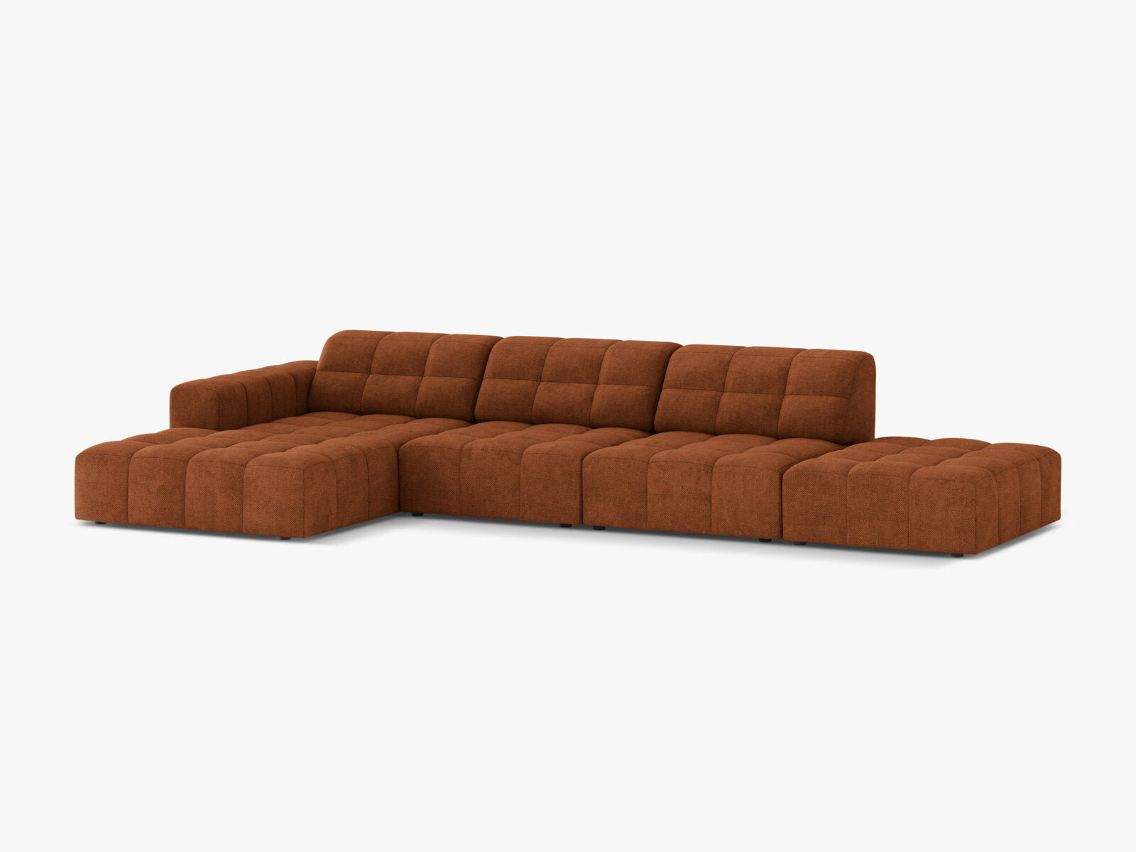 Micadoni Ecksofa Jennifer 5-Sitzer Chenille Eden Ziegel Links