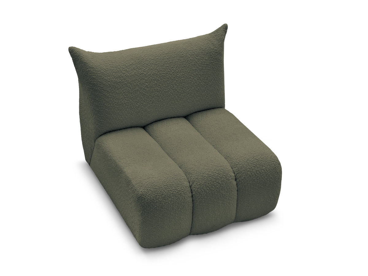 Bobochic Azra Sofamodul 1-Sitzer 90 × 112 cm Bouclé-Stoff Grün