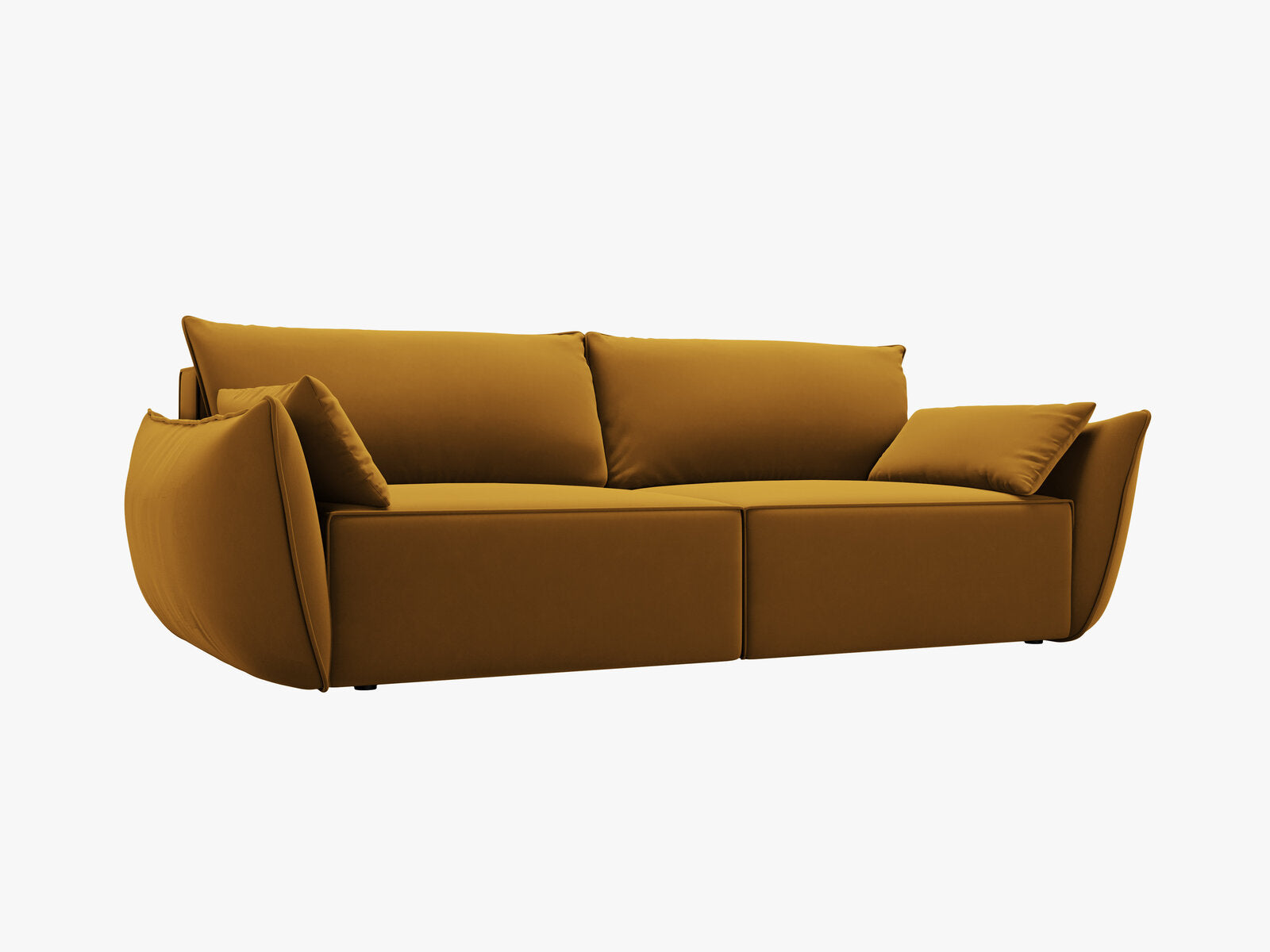 Micadoni Kaelle Sofa Mit Bettfunktion Und Stauraum Samt Bluvel Gelb