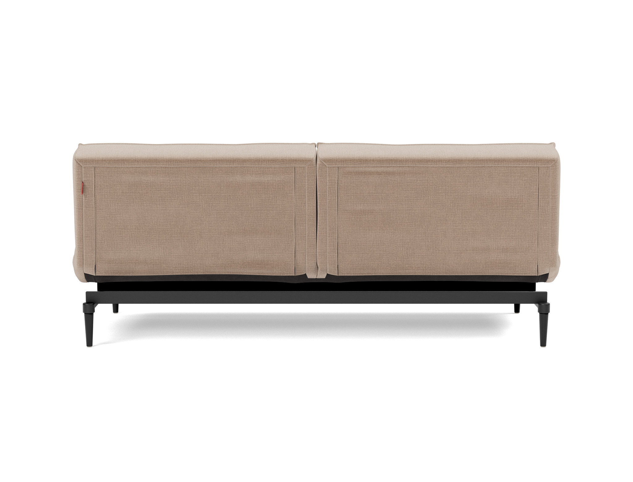 Schlafsofa Splitback Chenille Esina 417-Mocha Beine Styletto Eiche schwarz