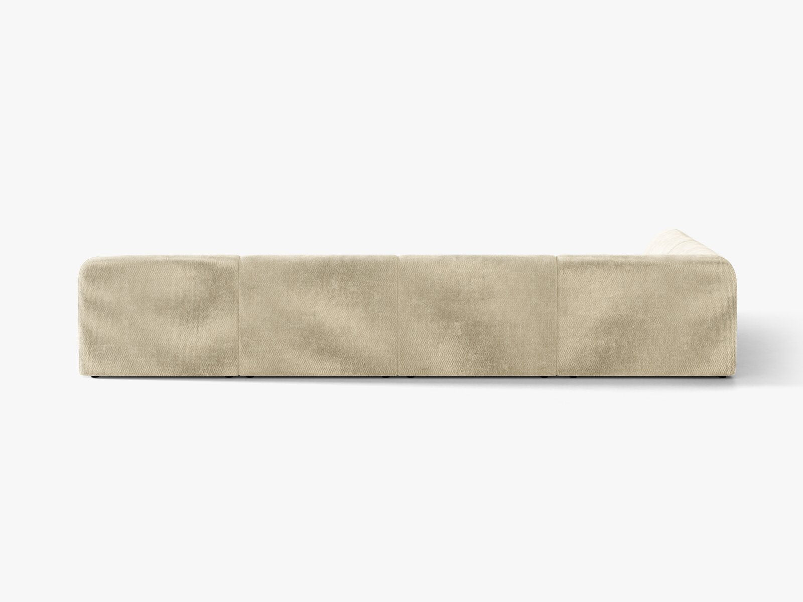 Micadoni Panorama-Ecksofa Miley 6-Sitzer Links Chenille Haga Helles Beige