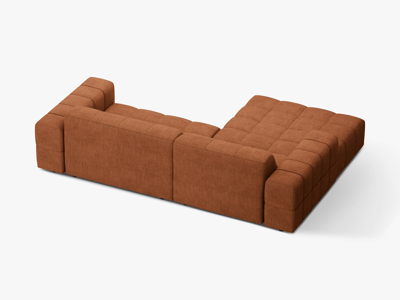 Micadoni Jennifer Ecksofa 4-Sitzer Links Chenille Eden Ziegel