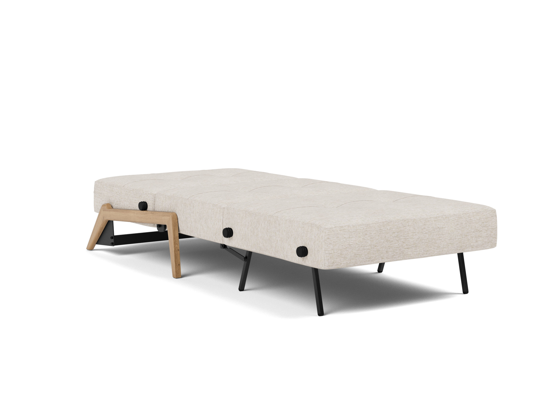 Schlafsessel Cubed 90 Chenille Yuveno 470-Natural Beine Eiche