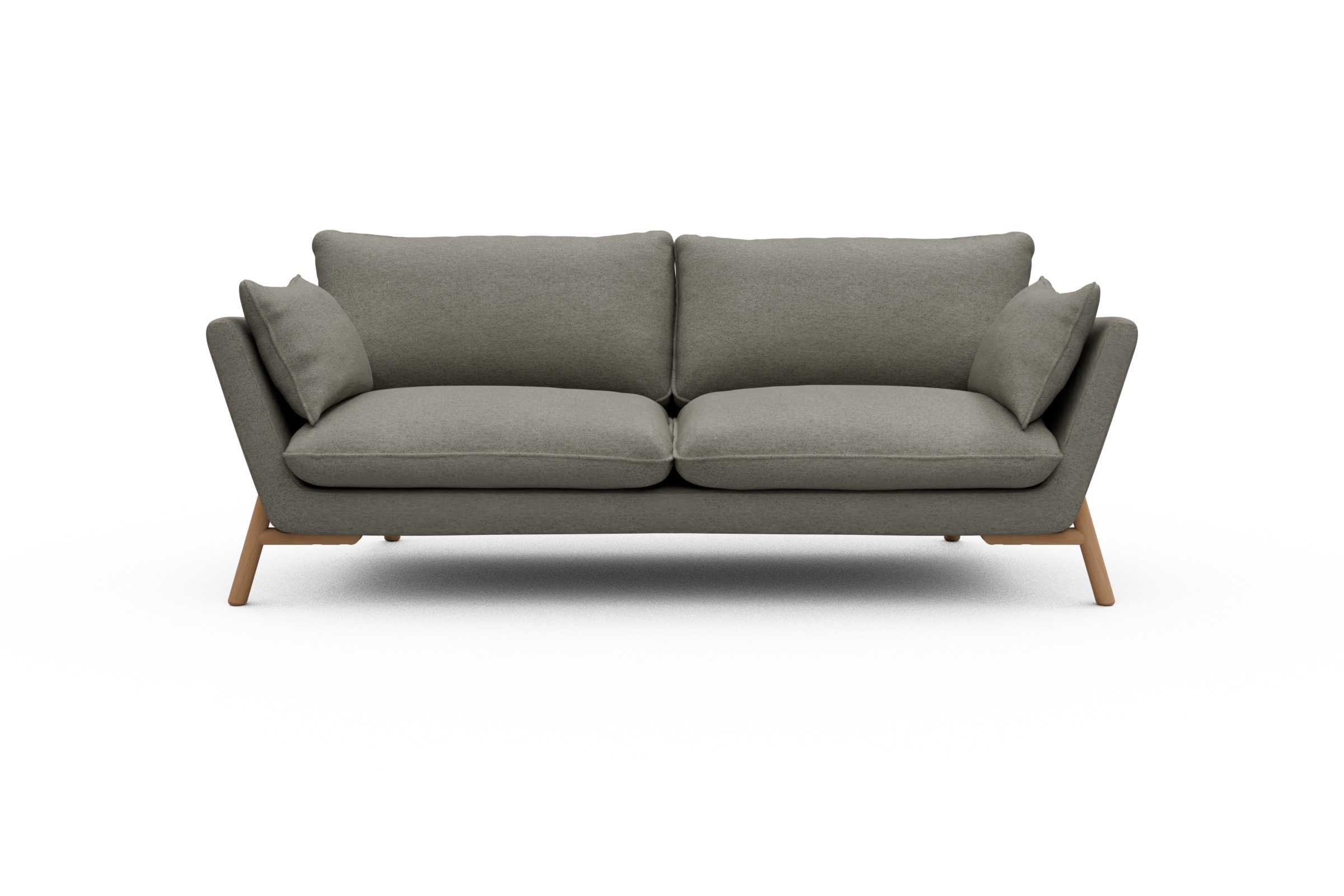 Skandi Home Sofa Emil 3-Sitzer Beinfarbe Eiche Natur Denari-Warm-Grey moebelfaktor