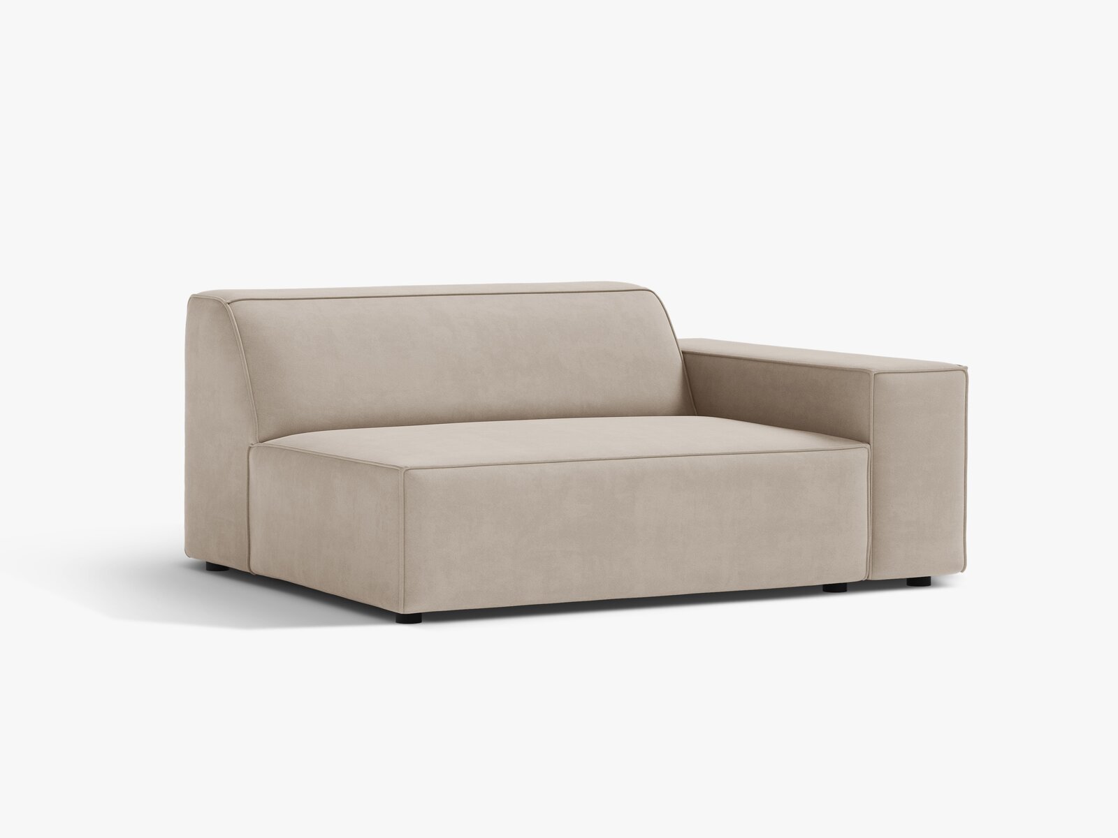 Micadoni Jodie Sofamodul XL Rechts Samt Bluvel Dunkelbeige