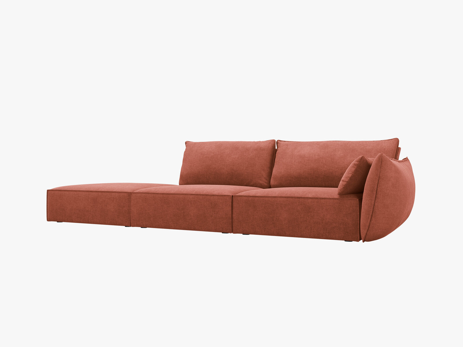 Micadoni Sofa Kaelle 4-Sitzer Links Chenille Over The Horizon Terrakotta