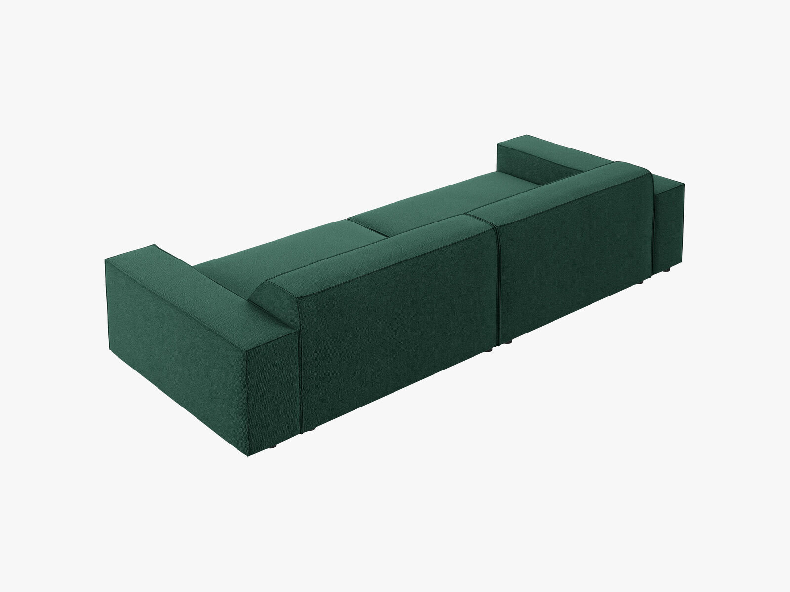 Micadoni Sofa Jodie 4-Sitzer Strukturierter Stoff Megan Grün