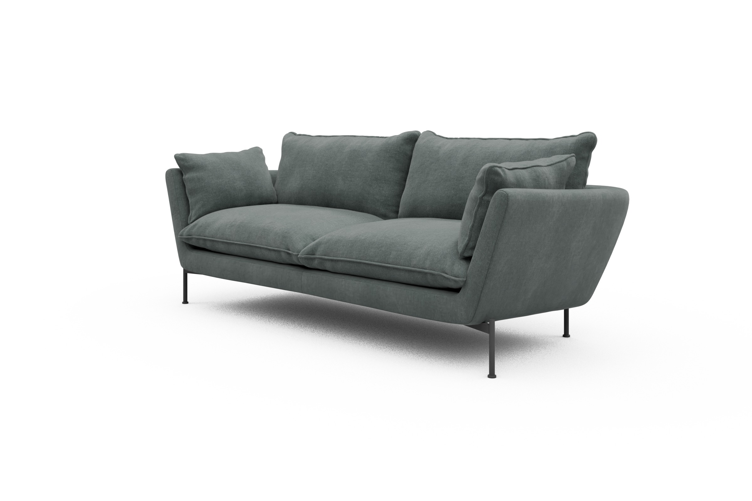 Sofa Anton PREMIUM 3-Sitzer Smooth-Silver-Grey