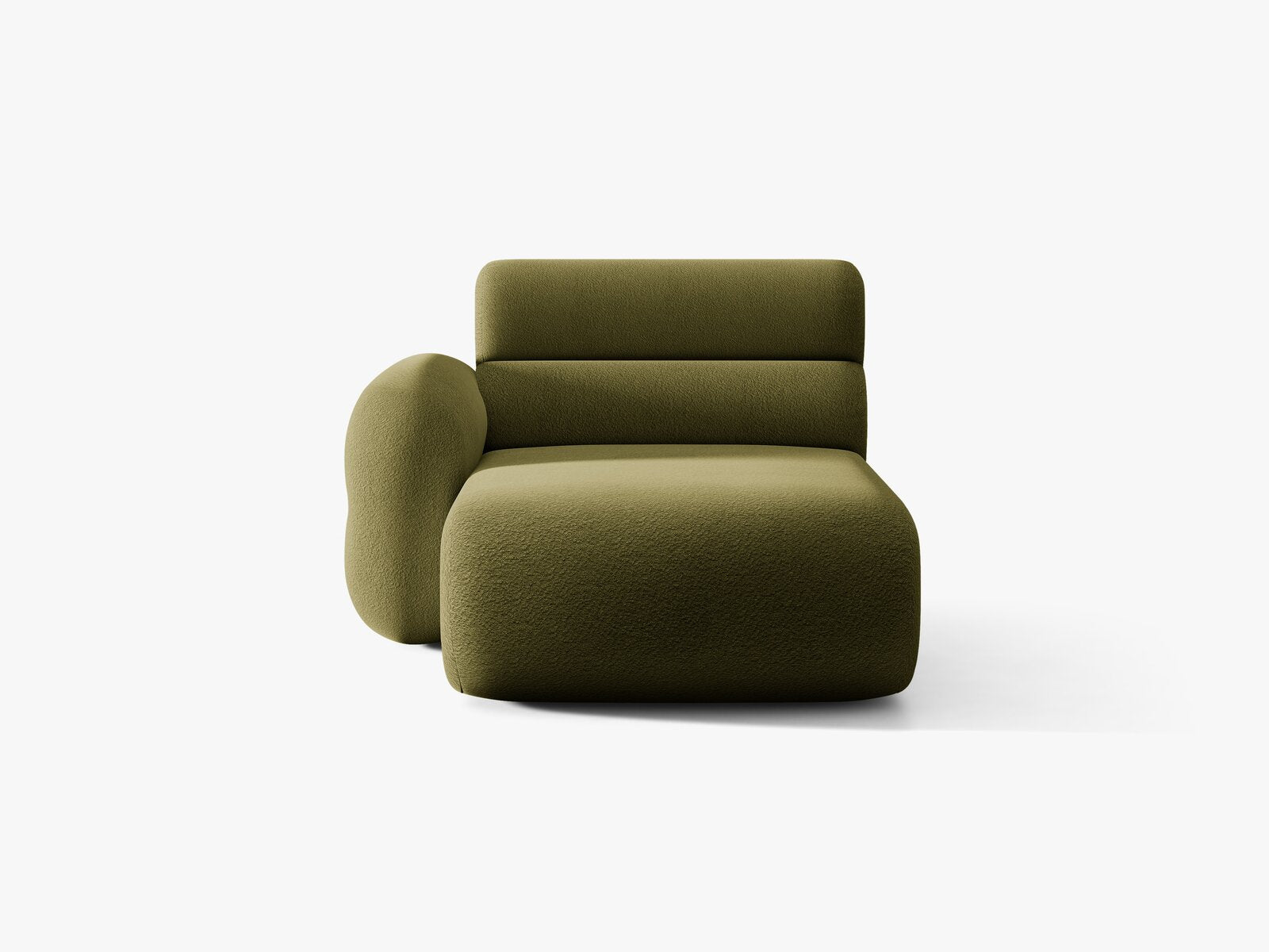 Micadoni Neo Chaiselongue Links Boucle Baloo Dunkles Olivgrün