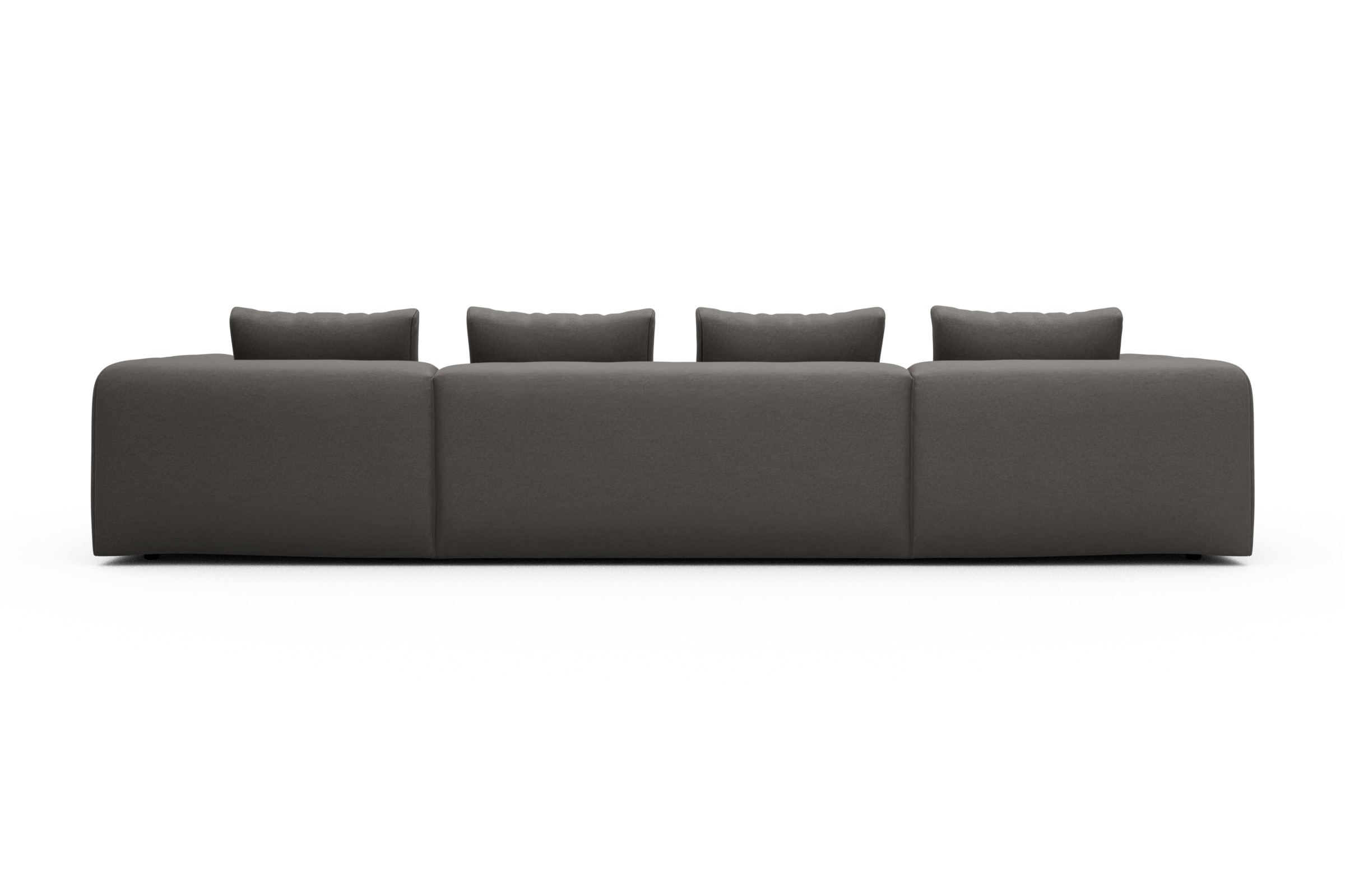 Wohnlandschaft Fred mit 2-Sitzer und Chaiselongue beidseitig Satya-Taupe