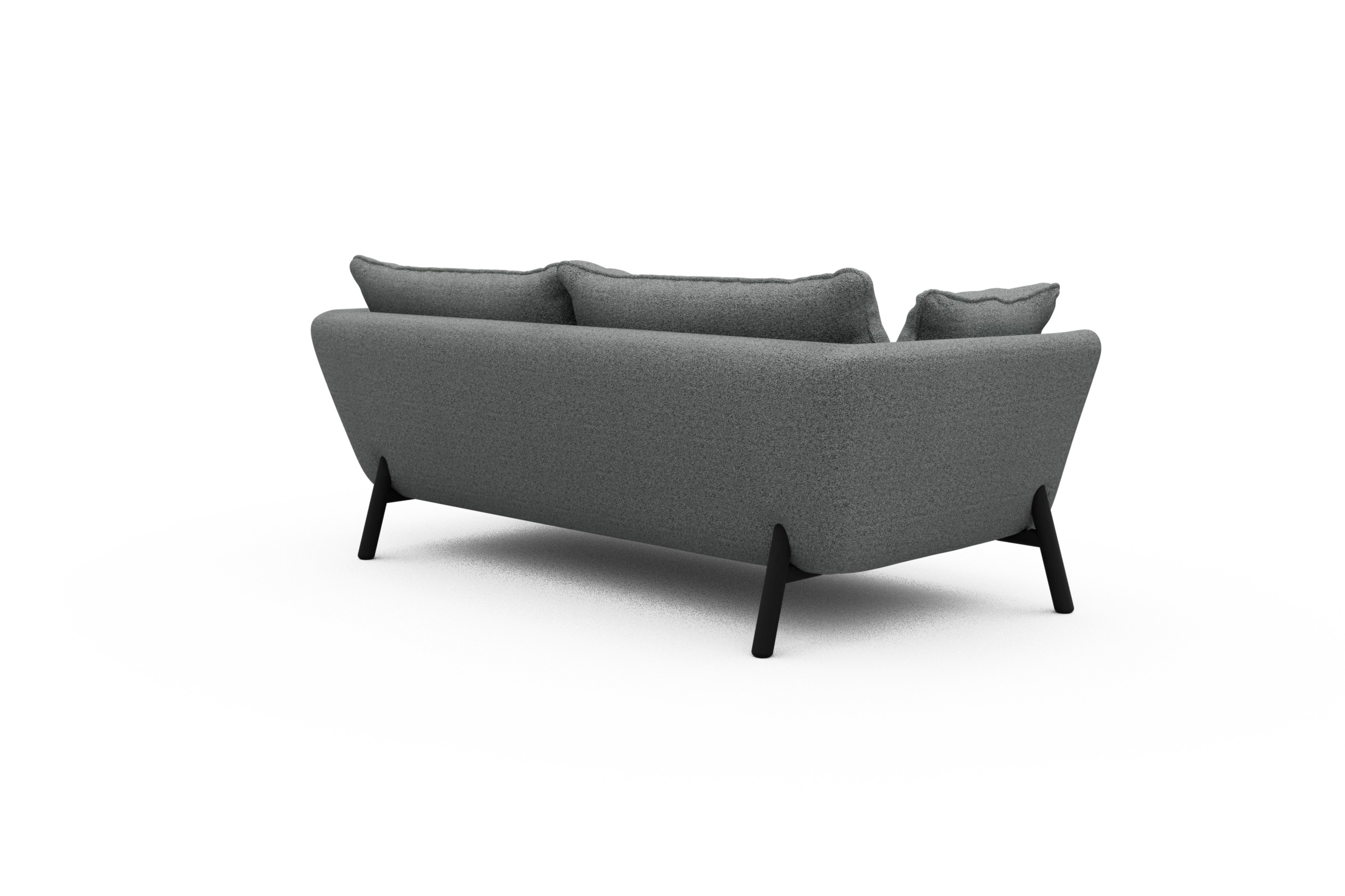 Sofa Emil PREMIUM 2-Sitzer Beinfarbe Eiche Schwarz Aivi-Gravet-Grey