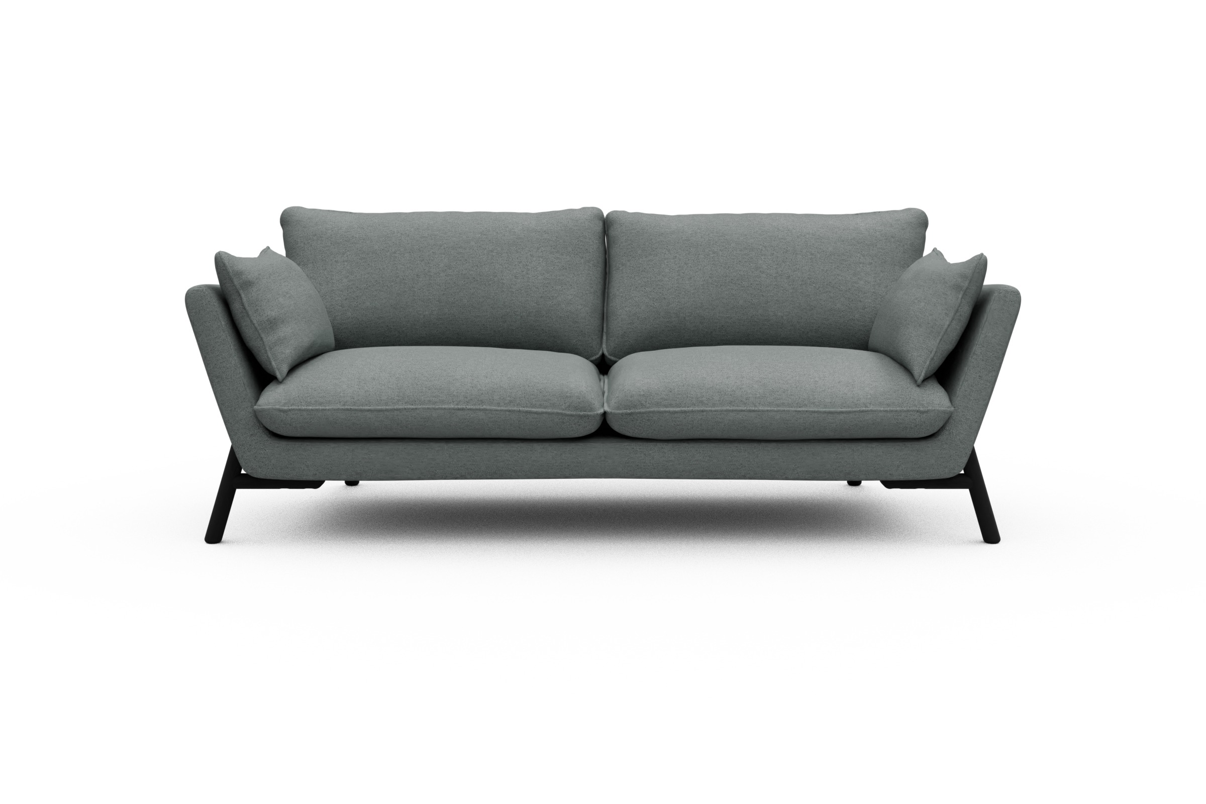 Skandi Home Sofa Emil 3-Sitzer Beinfarbe Eiche Schwarz Denari-Soft-Grey moebelfaktor