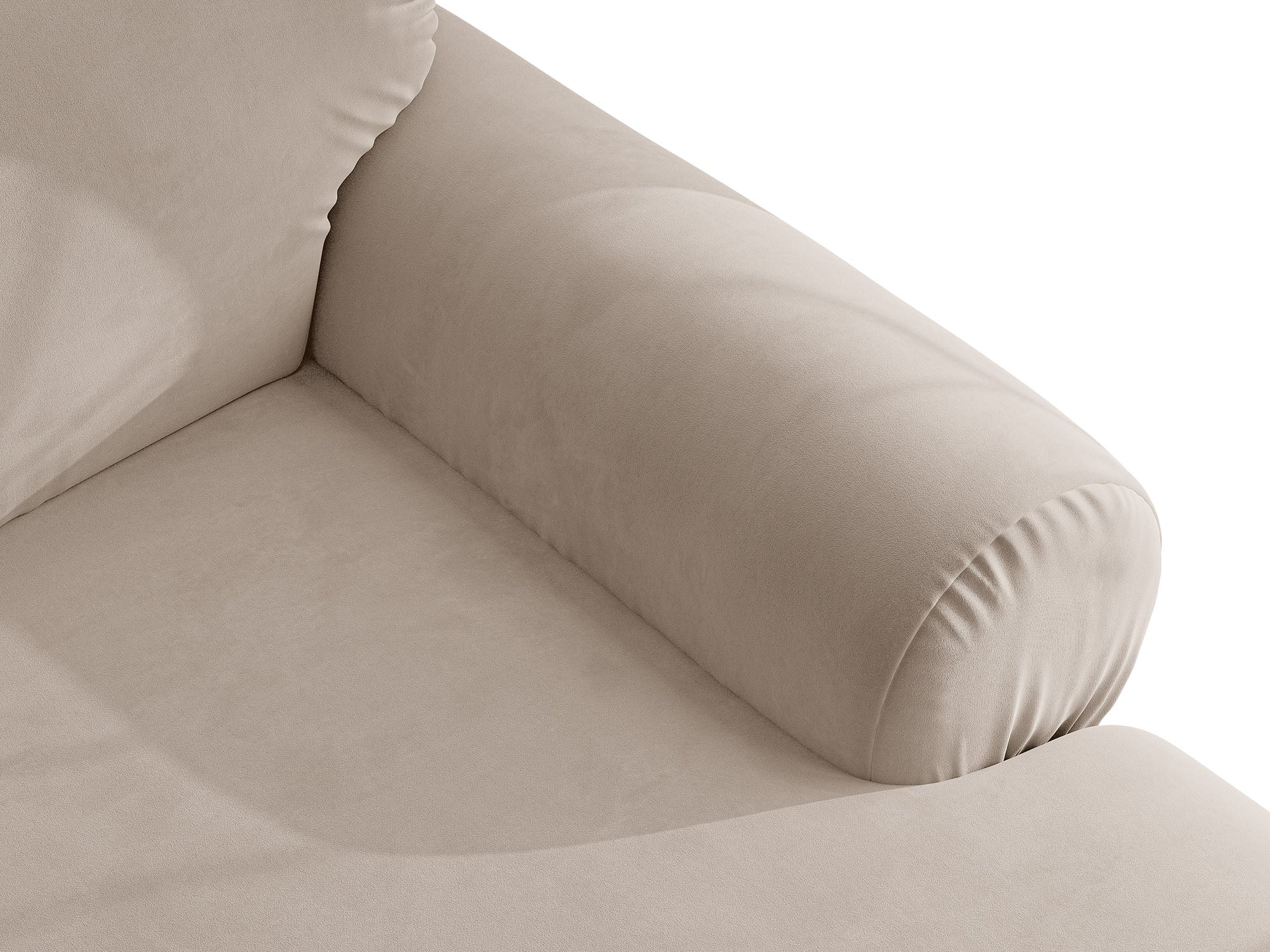 Micadoni Ophelia Ecksofa Links Samt Salvador Beige