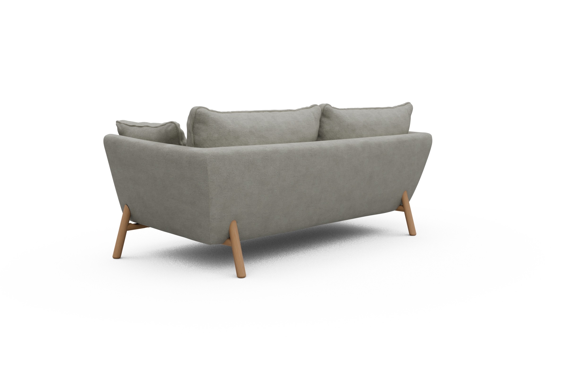 Sofa Emil PREMIUM 2-Sitzer Beinfarbe Eiche Natur Carreno-Moon-Stone-White