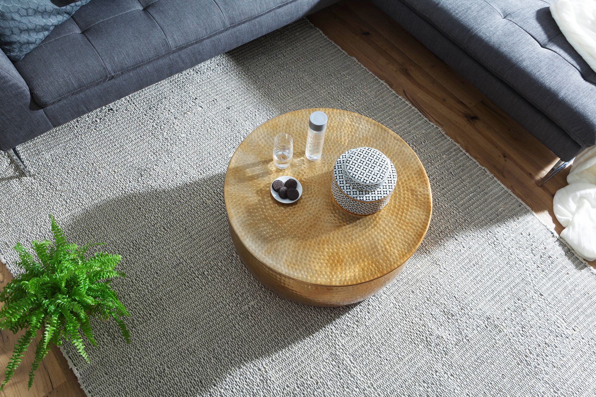 Couchtisch Rorvik Aluminium Gold Ø 75 × H 31 cm