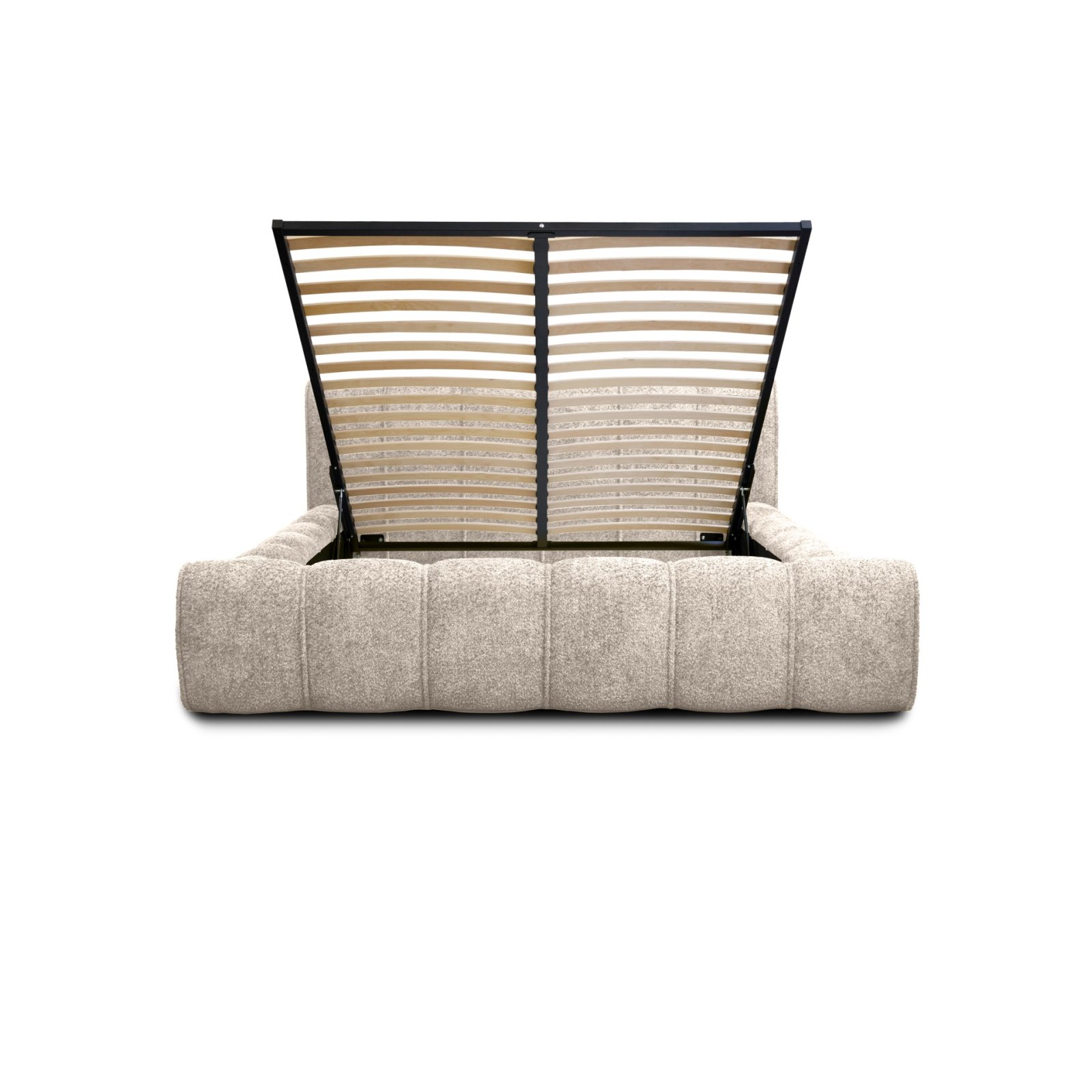 Polsterbett Belio Chenille 140x200 mit Metallrahmen Venga 102