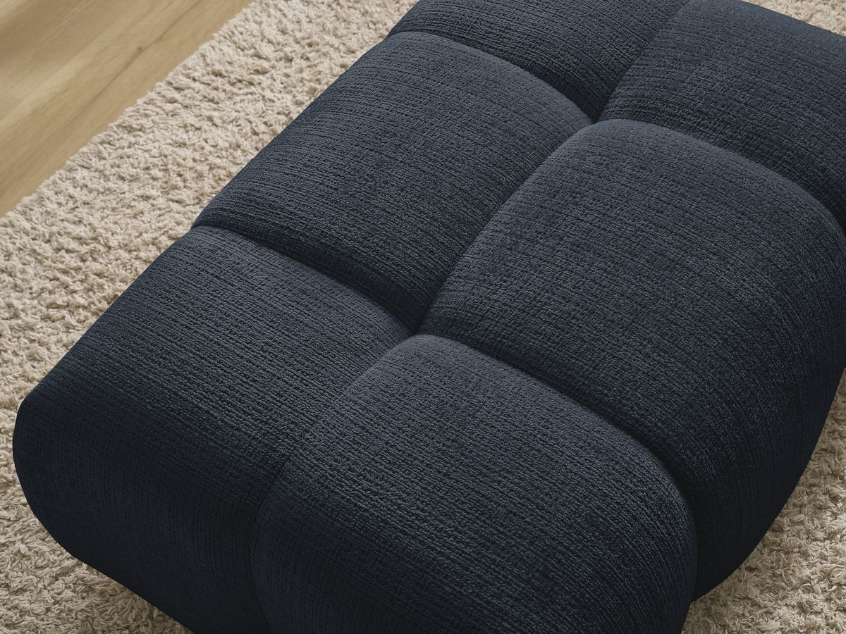 Bobochic Ivane Pouf Strukturstoff Dunkelblau
