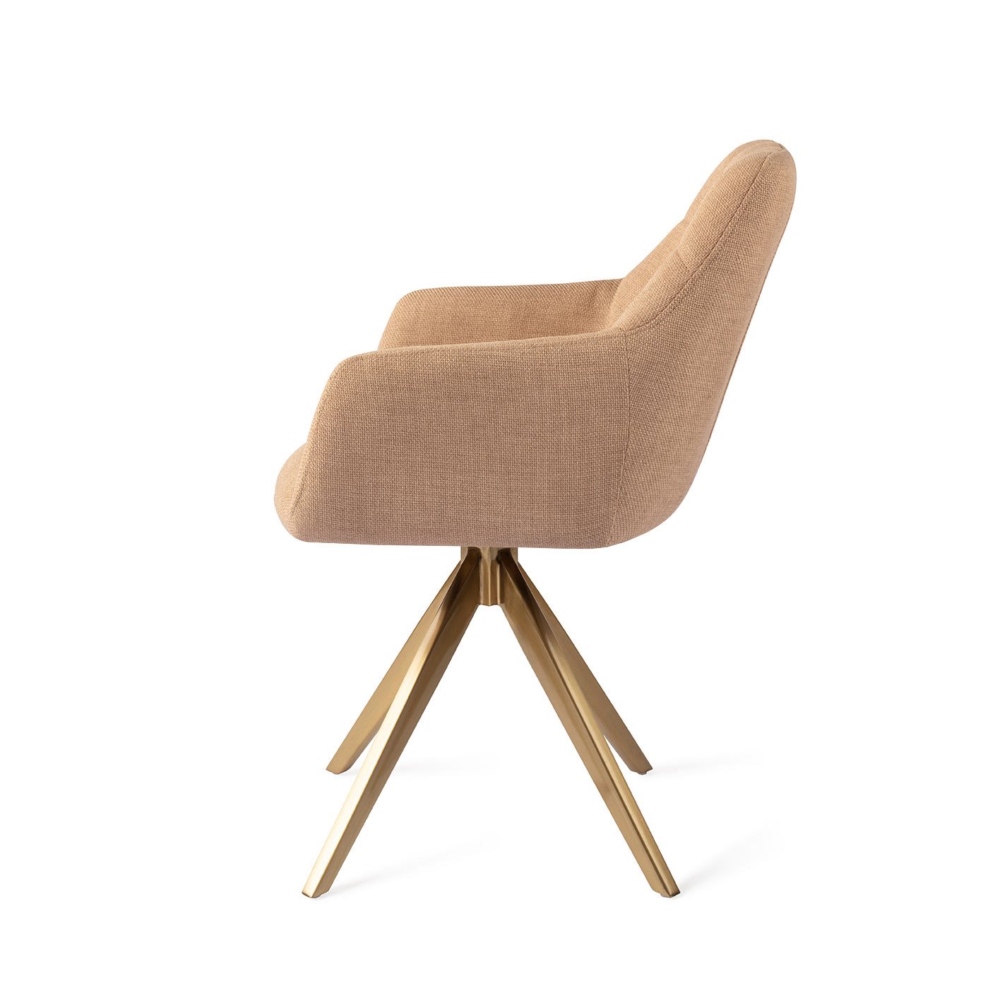 Jesper Home Esszimmerstuhl Noto Toasted-Toffee Turn Gold
