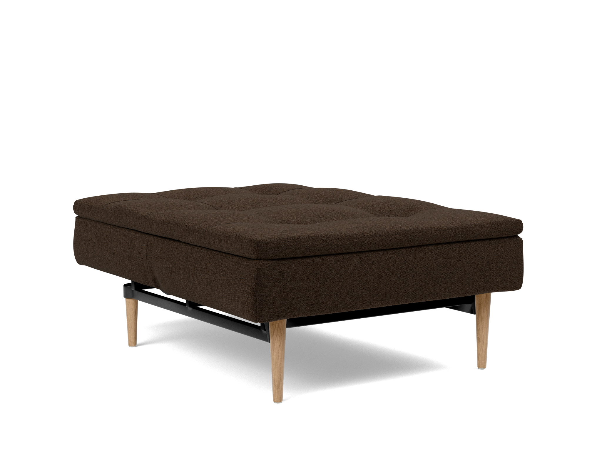 Sessel Dublexo Strukturierter Stoff Taura 358-Chocco Beine Styletto Eiche hell