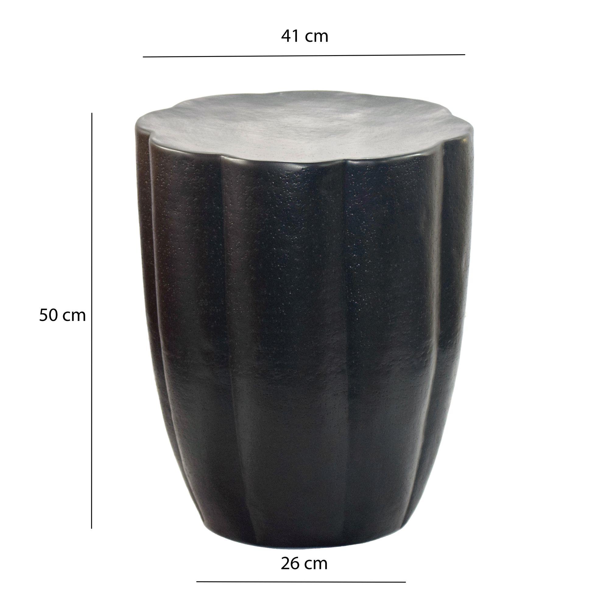 Beistelltisch Kvinnherad Aluminium Schwarz Ø 41 cm