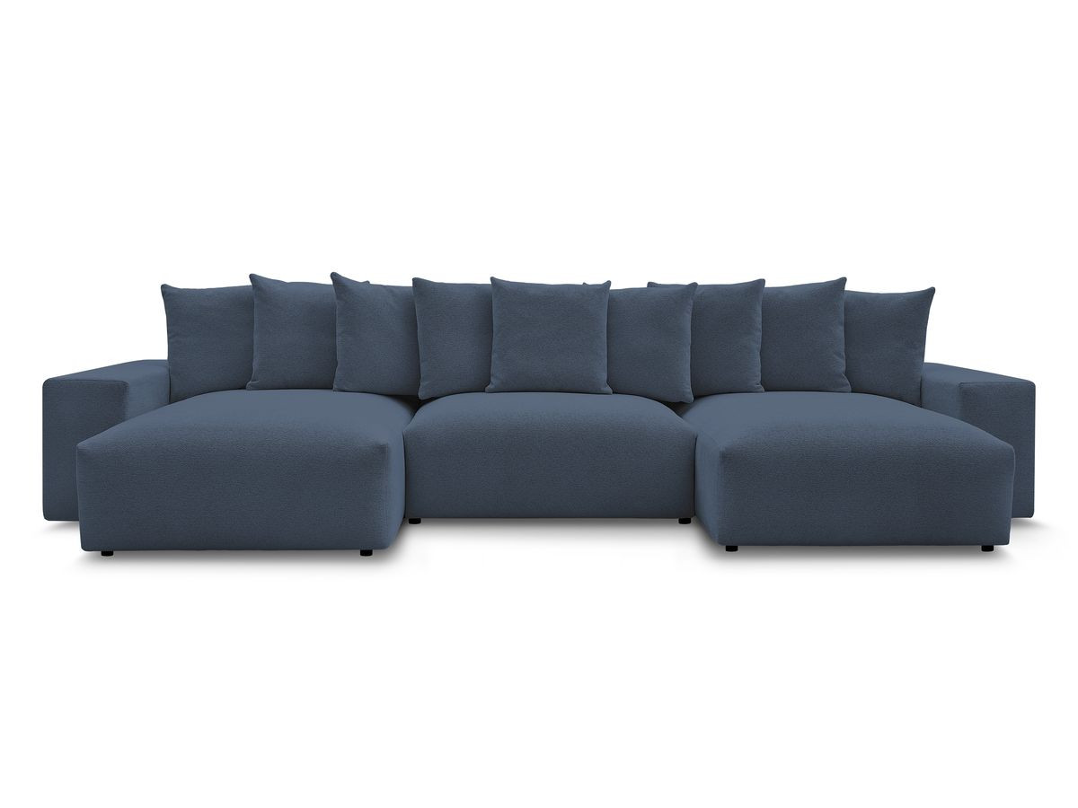 Bobochic Voltaire Wohnlandschaft 420 × 174 cm Melange-Stoff Dunkelblau
