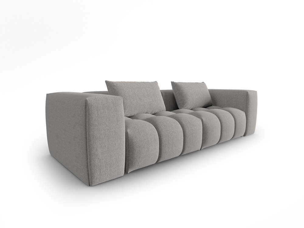 Cosmopolitan Design Sofa Verona 3-Sitzer Strukturierter Stoff Sorella Warmes Grau