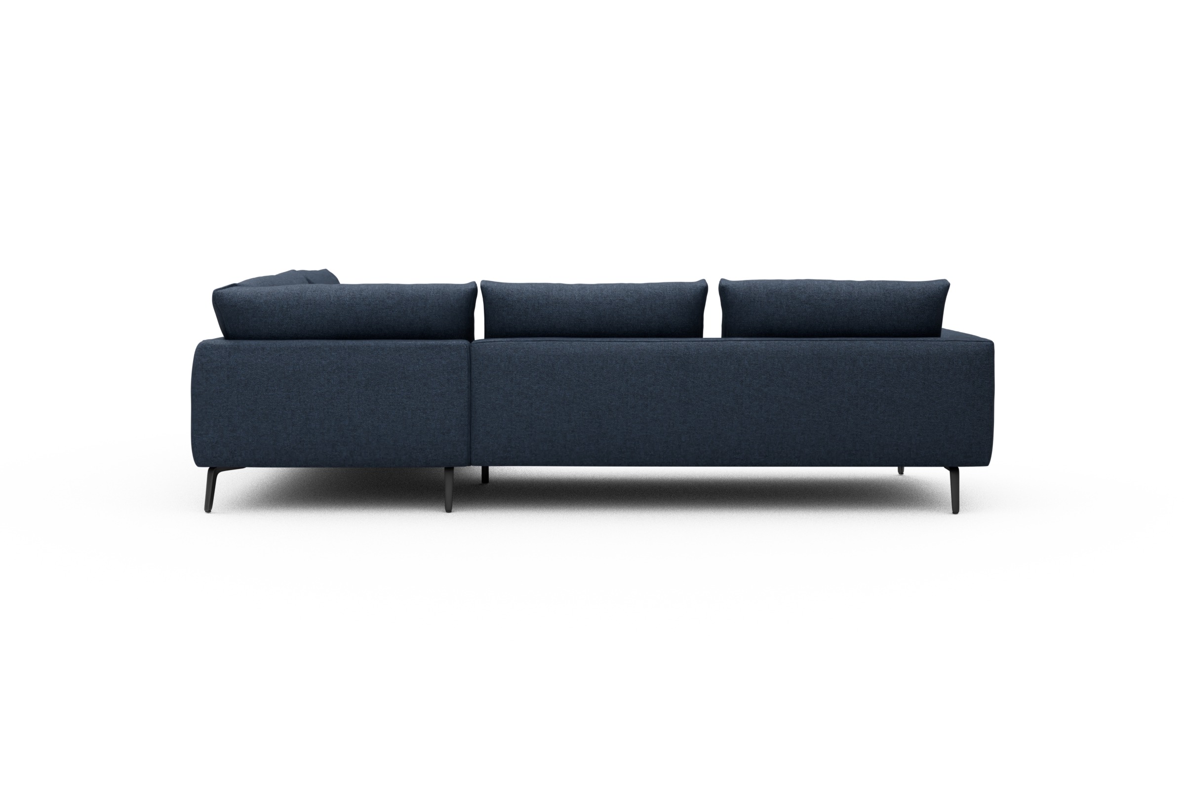 Ecksofa Karl Relax-Ecke rechts mit 2,5-Sitzer Sama-Deep-Blue