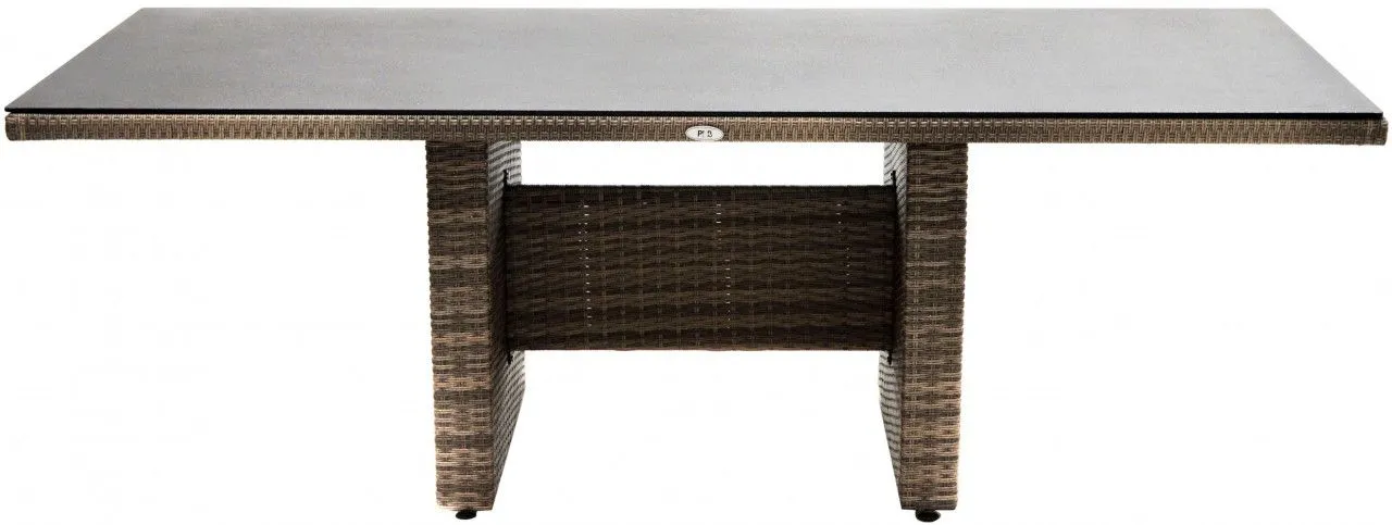 Moebelfaktor Esstisch Rabida Natur Geflecht Polyrattan Spraystone-Finish