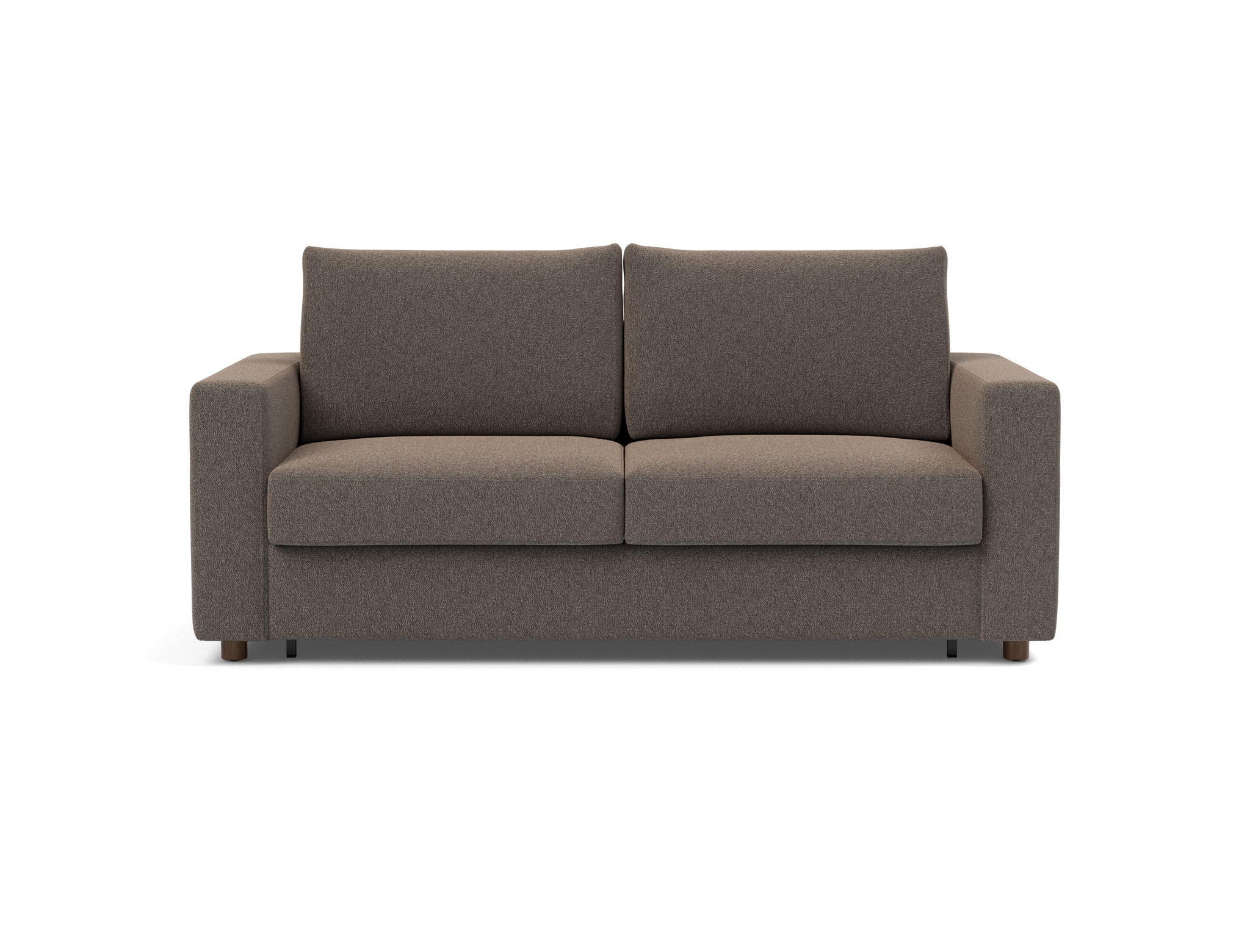 Schlafsofa Neah mit Standard-Armlehnen 160 Boucle Skandi 530-Taupe