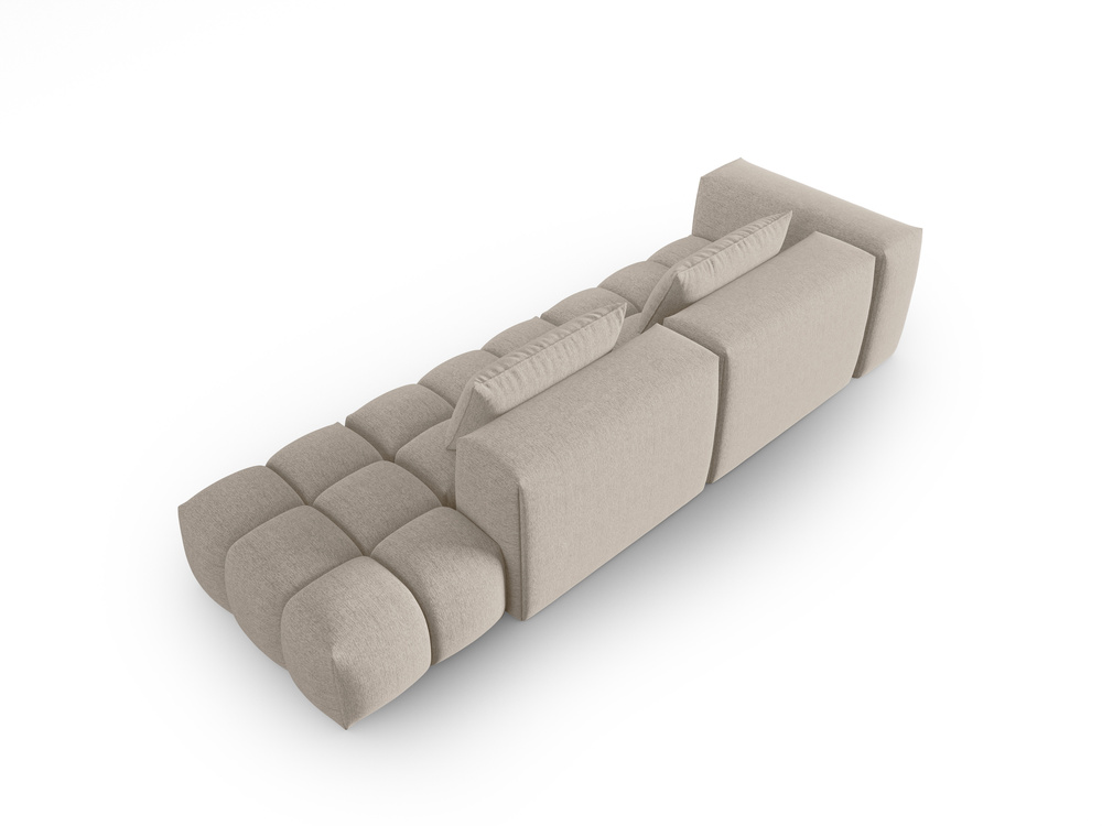Cosmopolitan Design Sofa Verona 4-Sitzer offen Strukturierter Stoff Sorella Sand Rechts