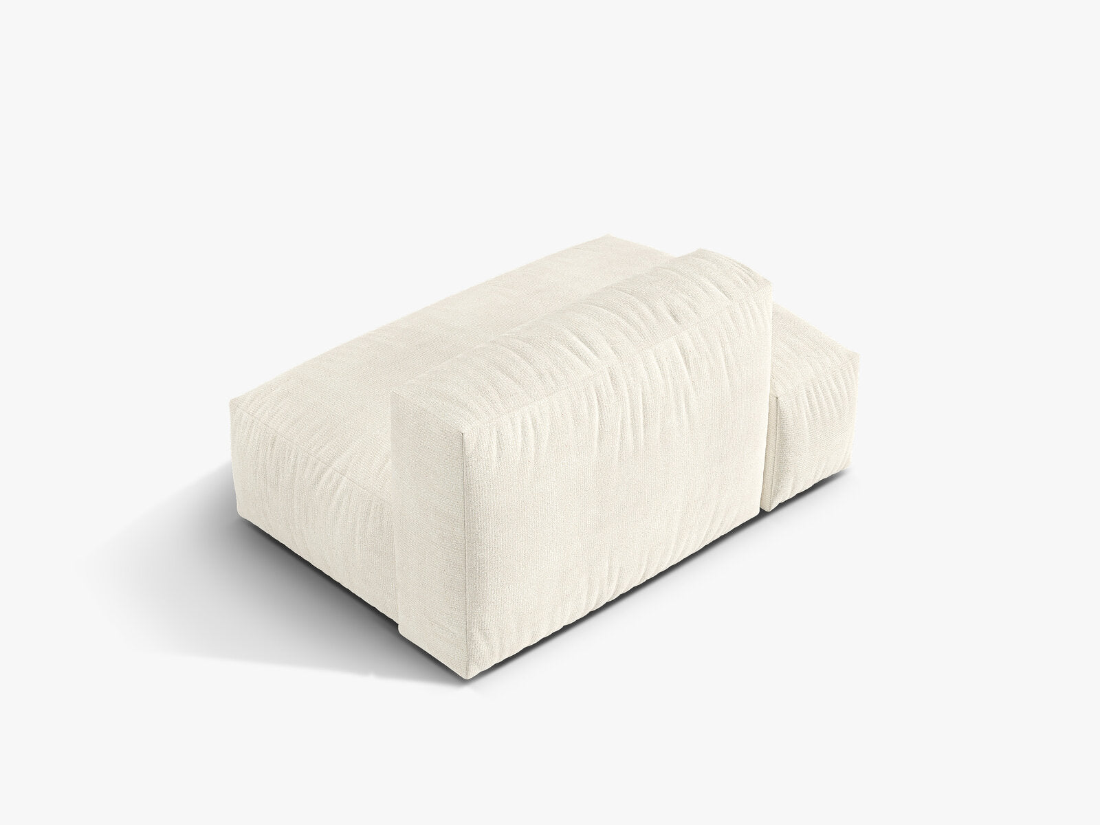 Micadoni Ecksofa-Modul Martina 1-Sitzer Links Boucle Monet Elfenbein