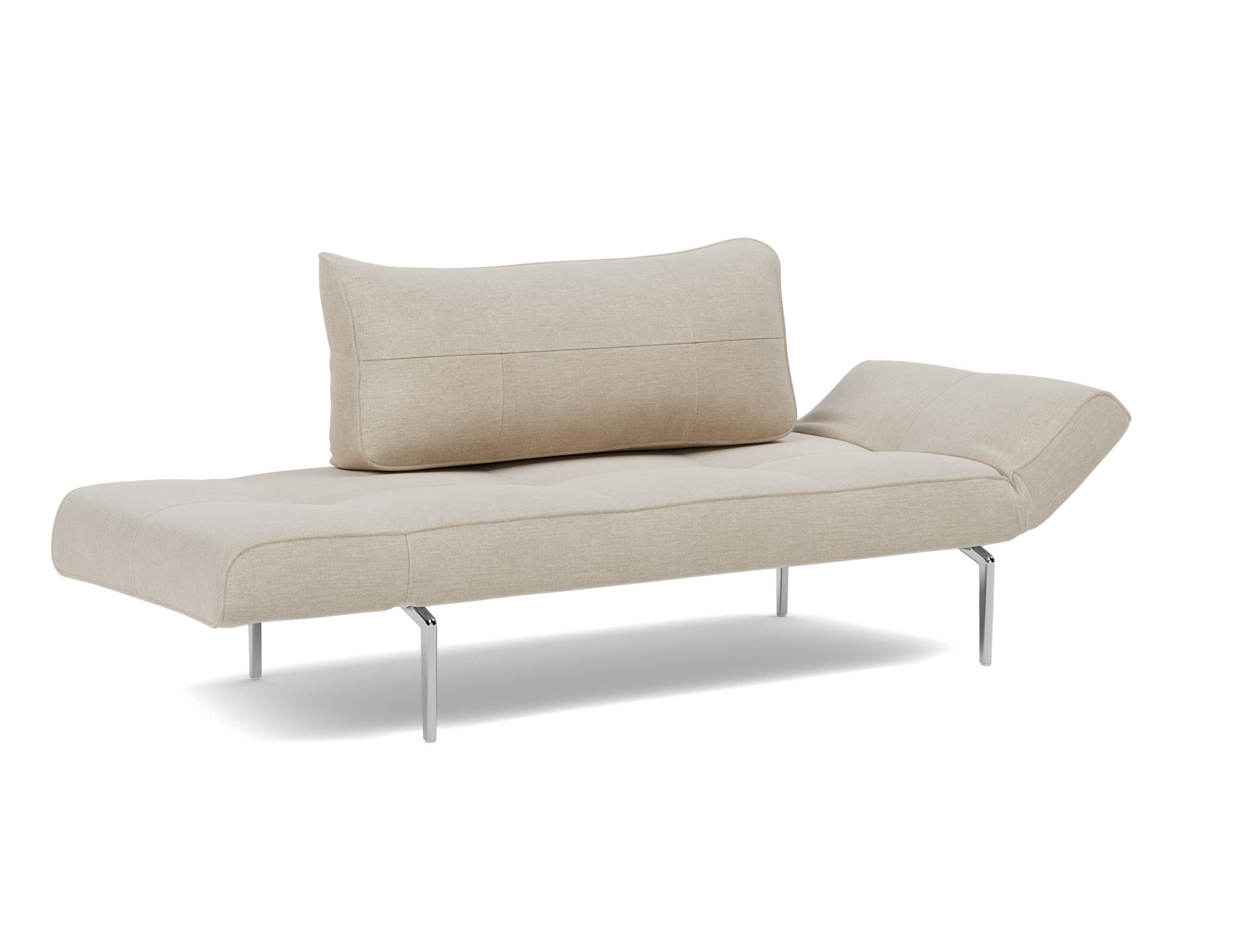 Tagesbett Zeal Flachgewebe Phobos 586-Latte Beine Straw Aluminium