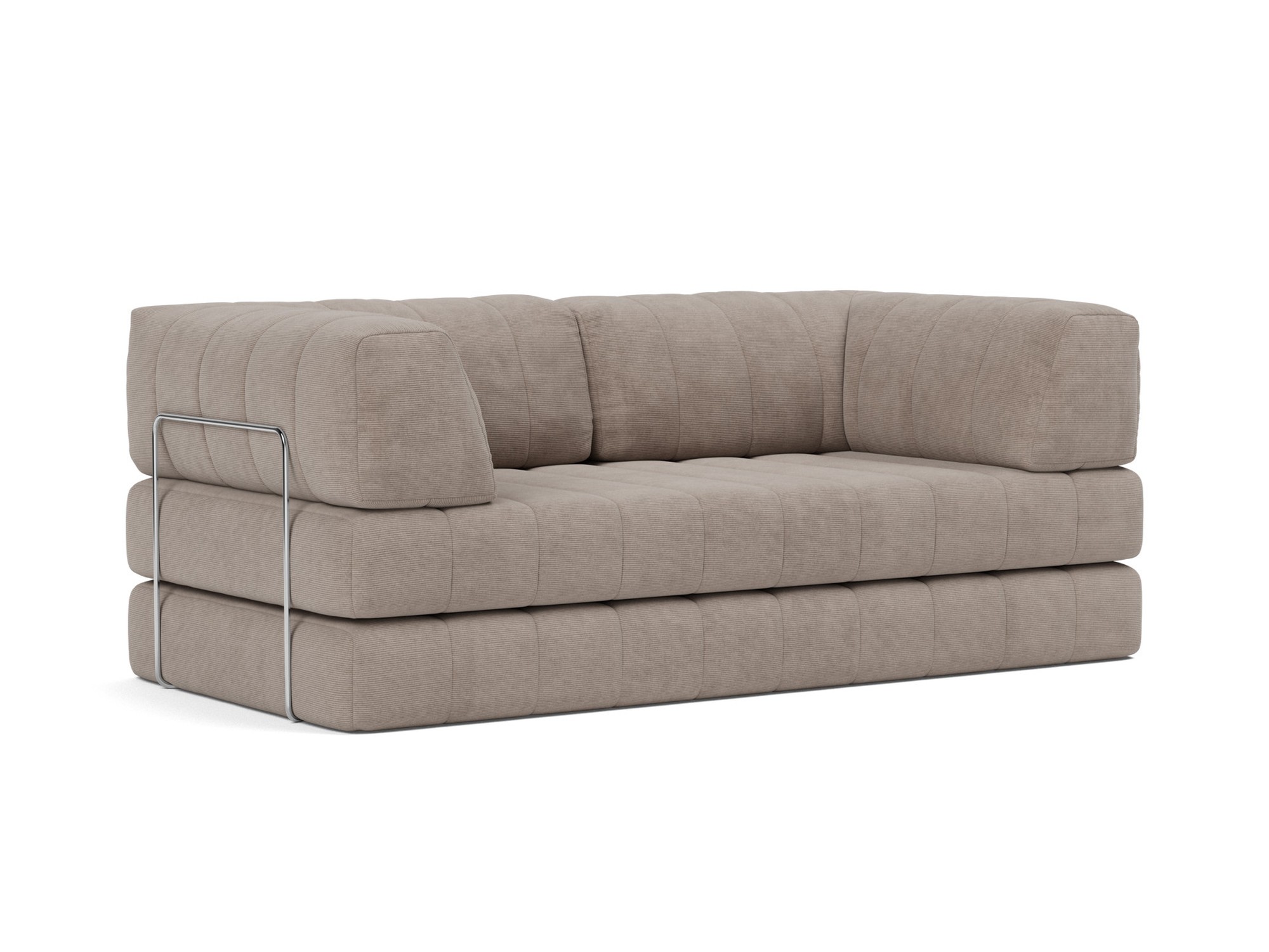 Schlafsofa CozyPad mit Armlehnen Kord Cordufine 318-Beige
