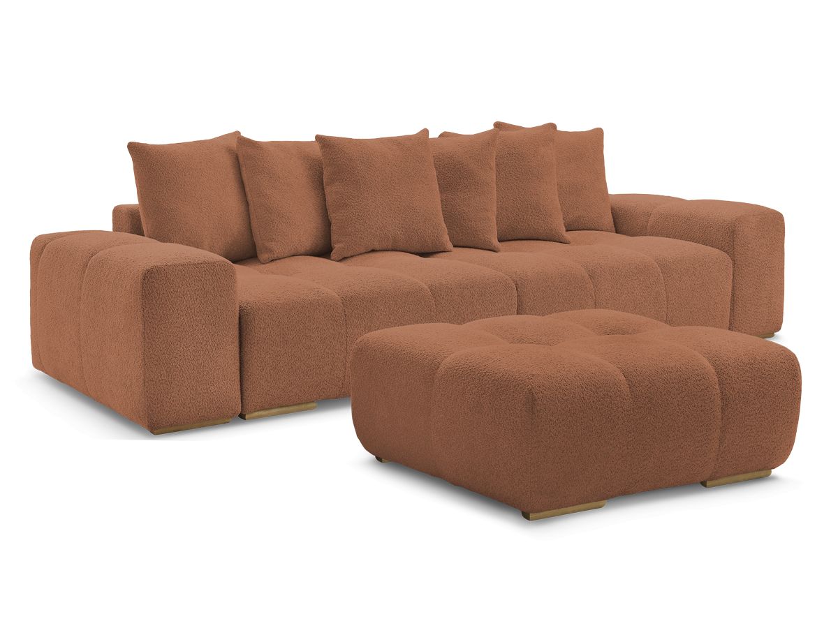 Bouclé-Stoff · Orange