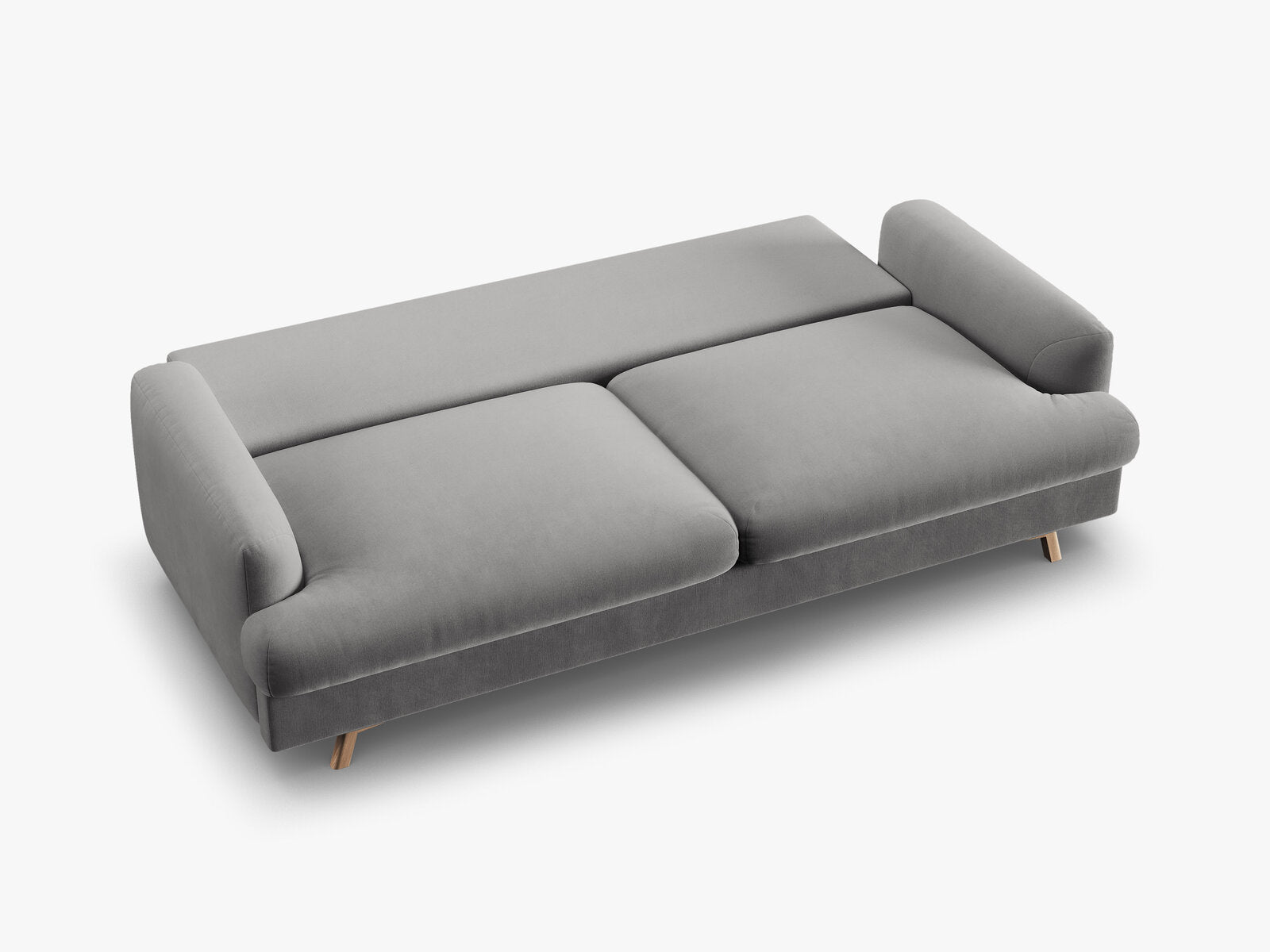 Micadoni Naomi Sofa Mit Bettfunktion Und Stauraum Samt Salvador Grau
