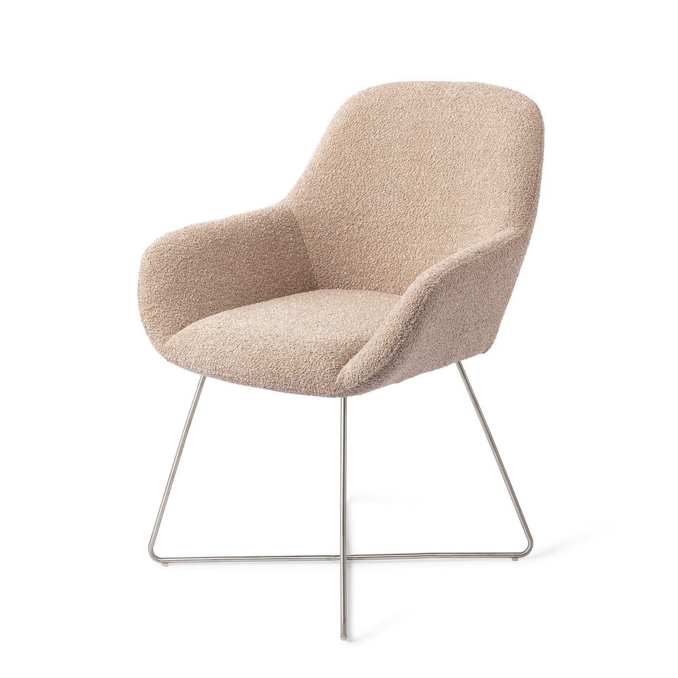 Jesper Home Esszimmerstuhl Kushi Flax Relax Cross Stahl